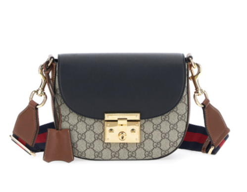 Gucci Padlock  Black and Tuscan Handbag