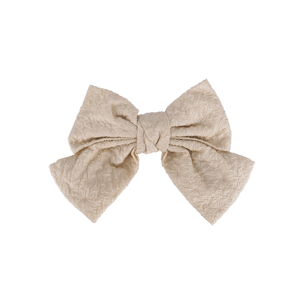 title:CLASSIC QUILTED BOW;color:cream