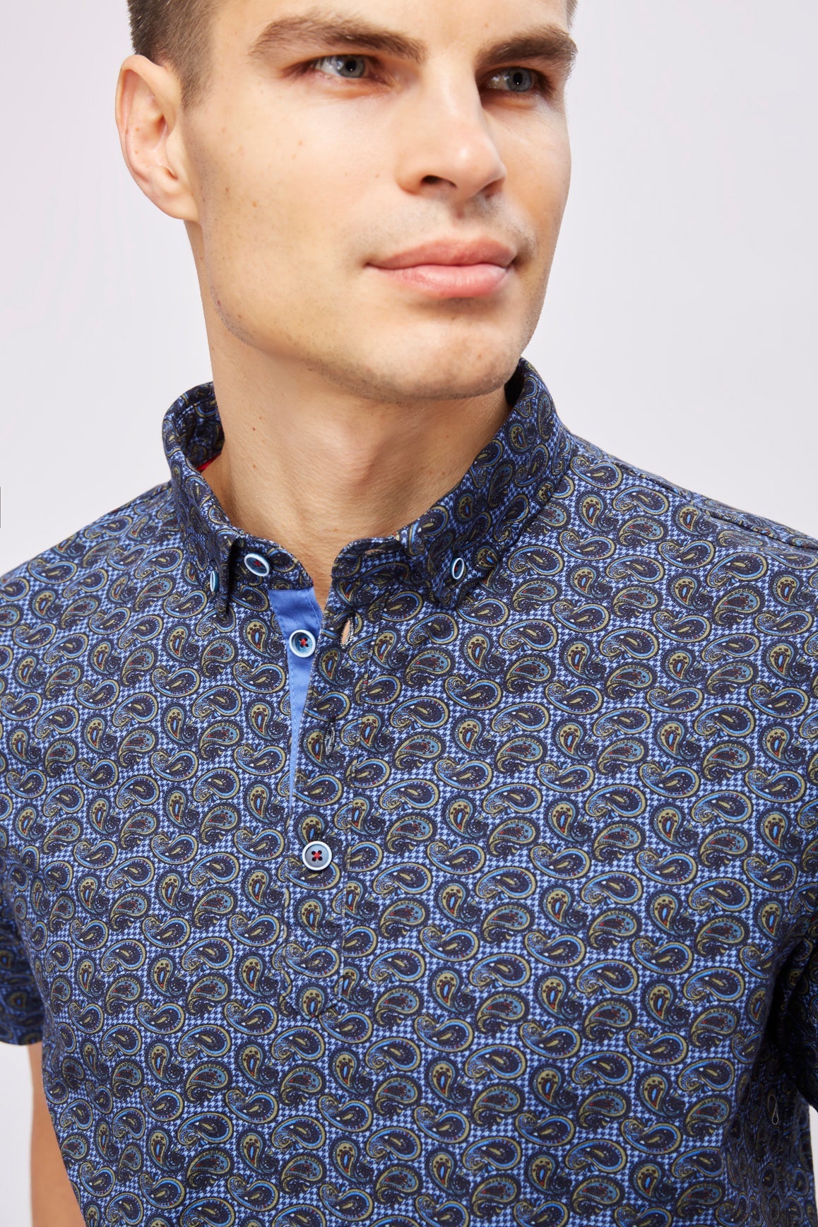 Leo Multicolor Paisley Polo