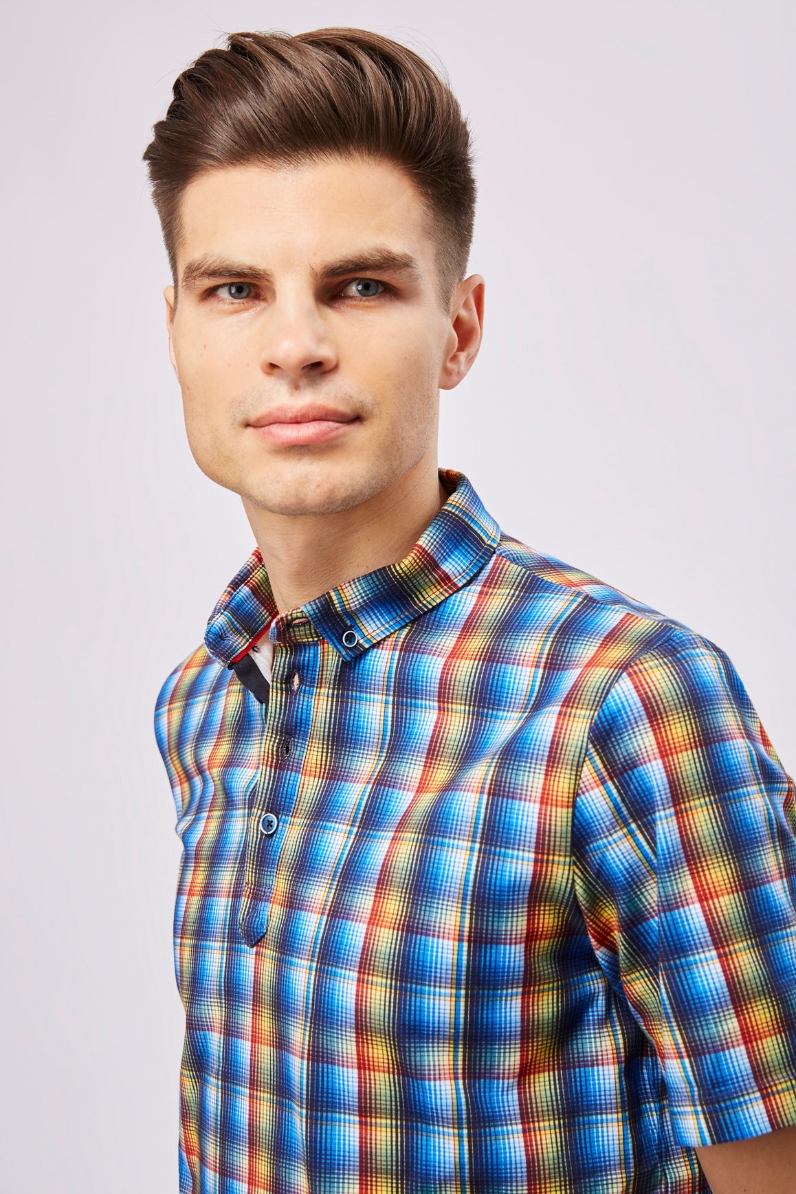 Leo Multicolor Plaid Polo