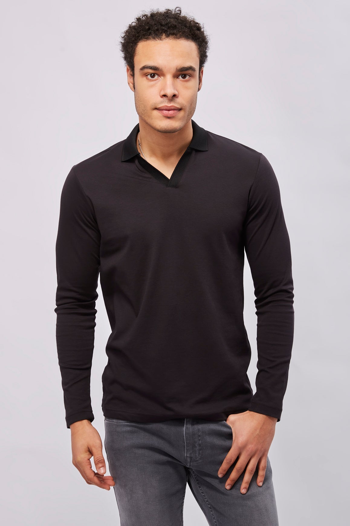 Max Colton Brown Johnny Collar Shirt