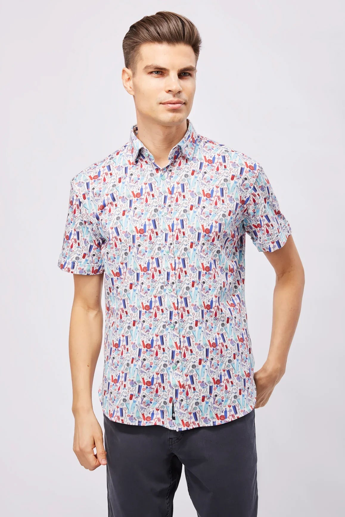 Max Colton Mixology Pattern Short Sleeve Shirt