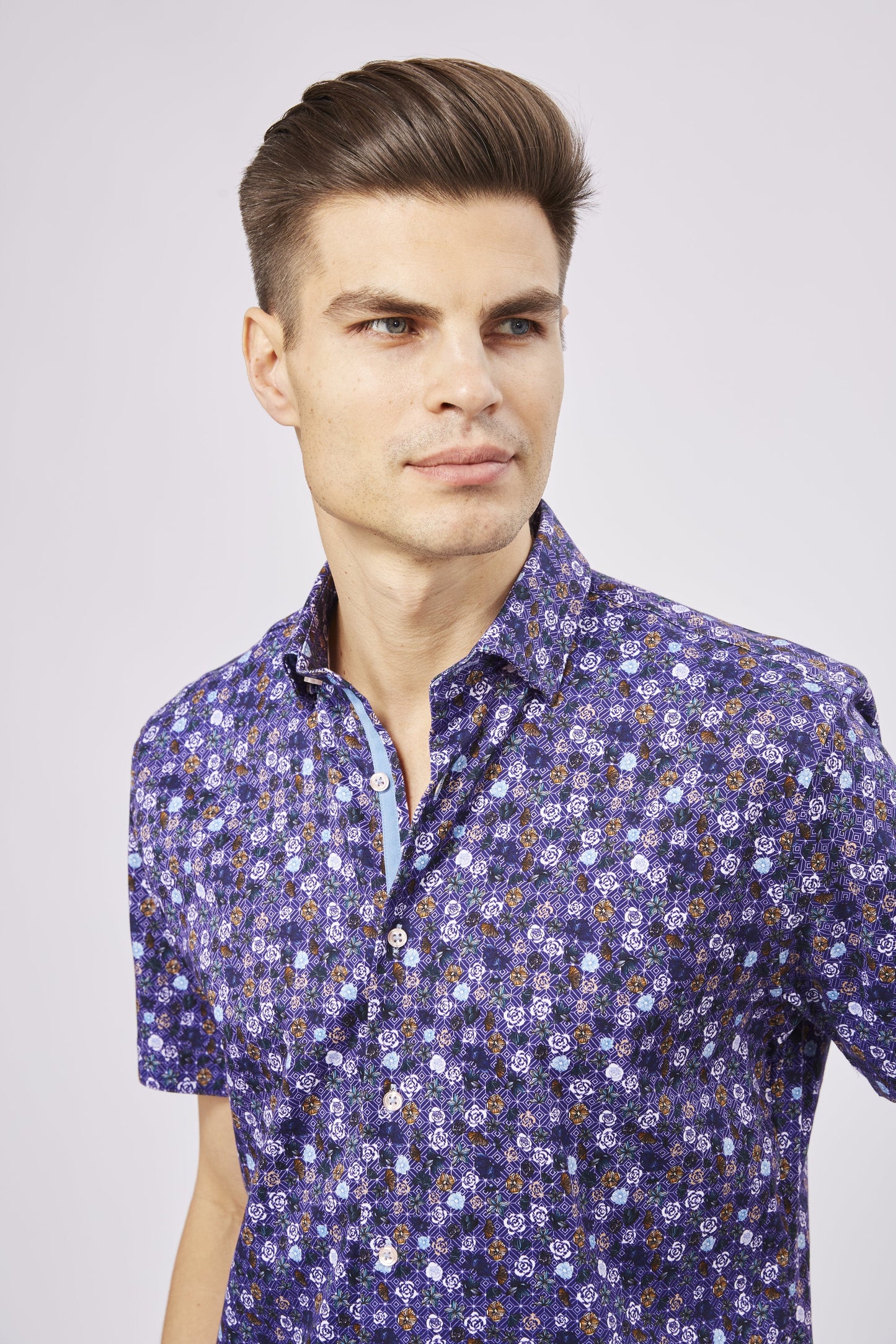 Purple Floral Shirt