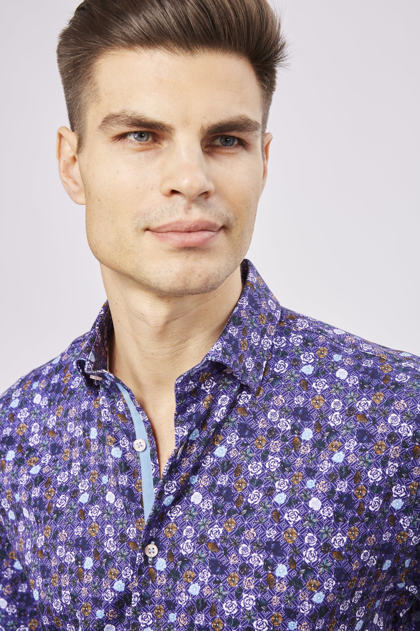 Purple Floral Shirt