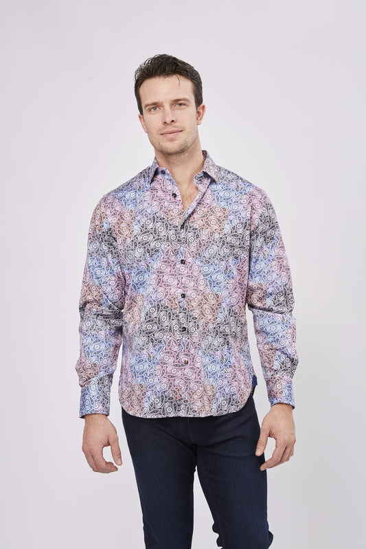 Rainbow Gradient Multicolor Paisley