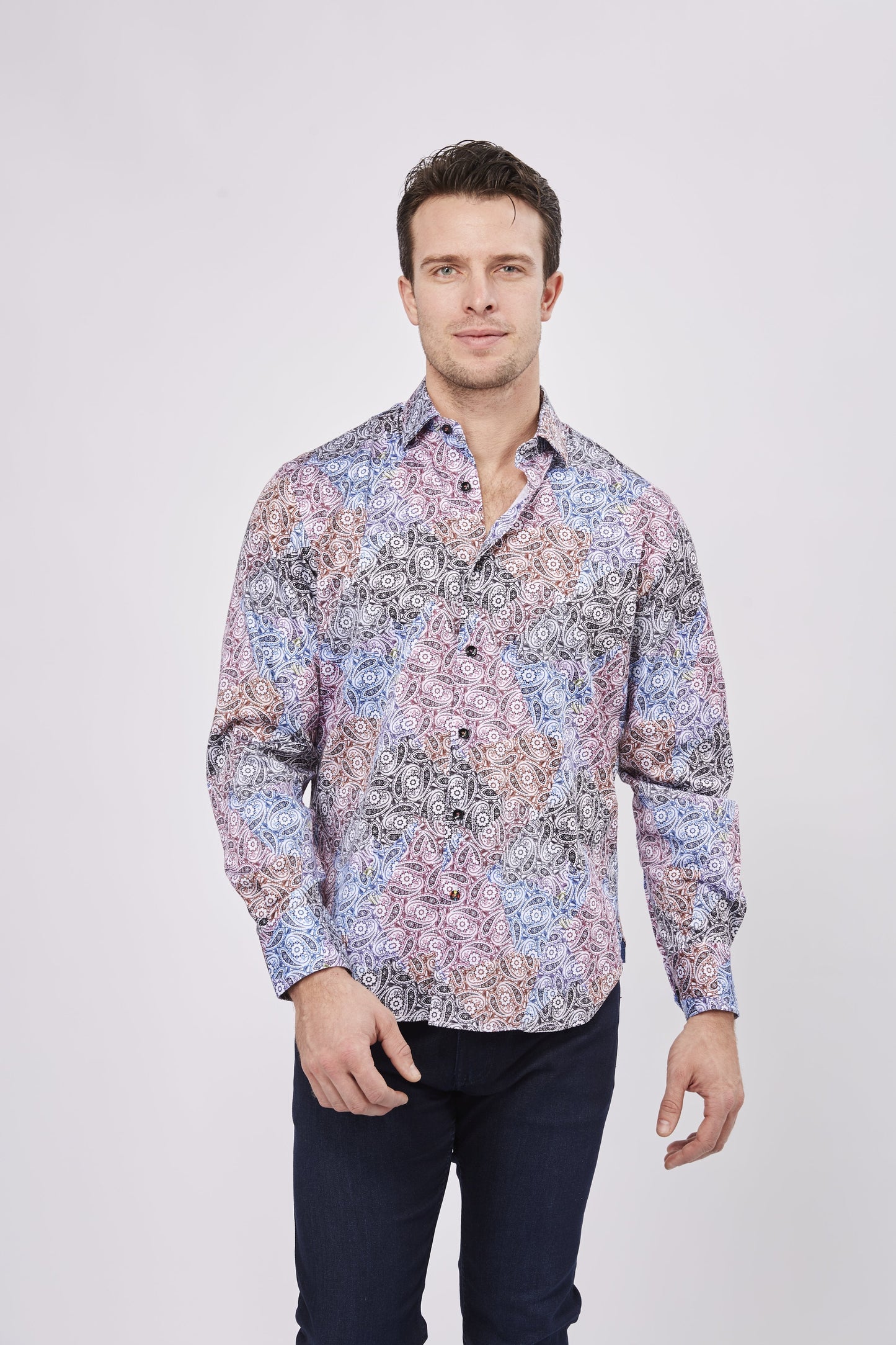 Rainbow Gradient Multicolor Paisley