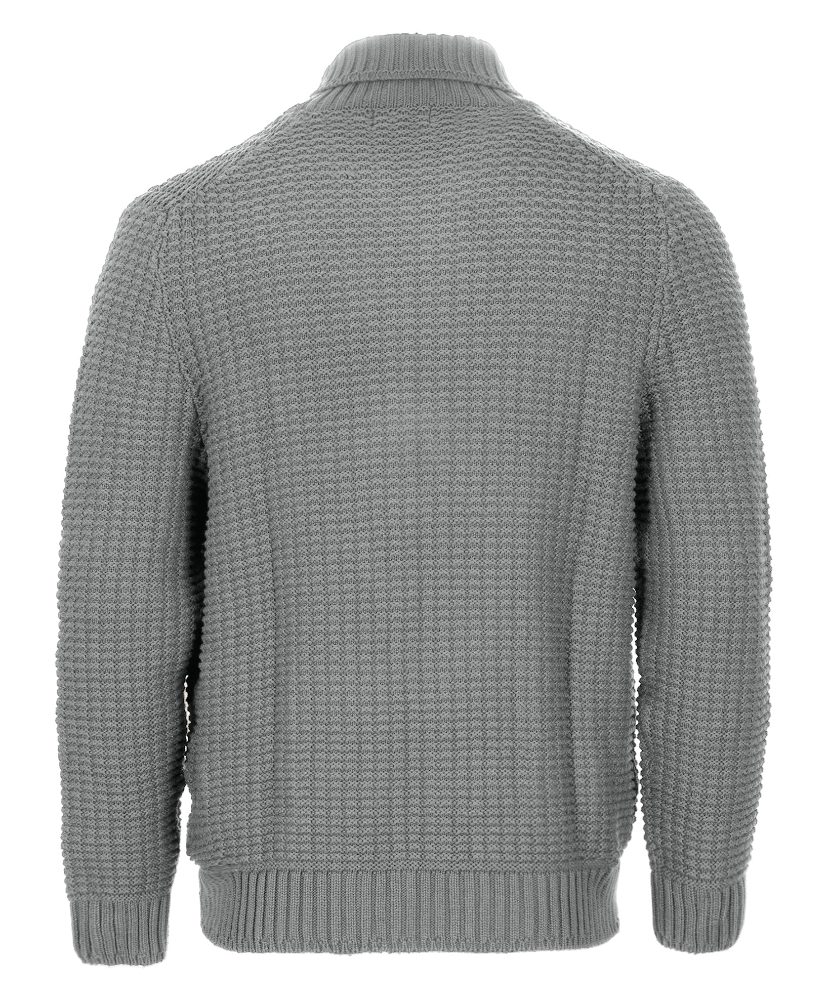 title:Gioberti Men's Stone 100% Cotton Milano Knit Full-Zip Sweater;color:Stone