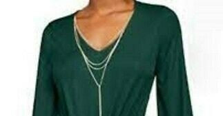 Thalia Sodi Women's Tie Front Top Green Size Small