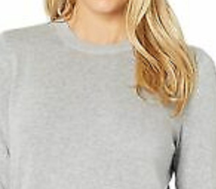 Michael Kors Women's Snap Hem Sweater Grey Size X-Large