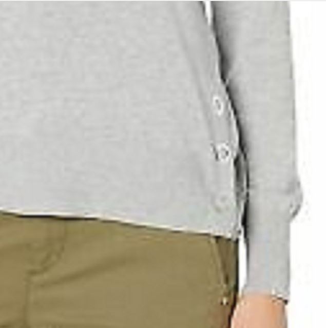 Michael Kors Women's Snap Hem Sweater Grey Size X-Large