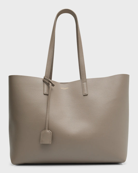 Saint Laurent Shopping Bag East-West Tote in Smooth Leather Tan