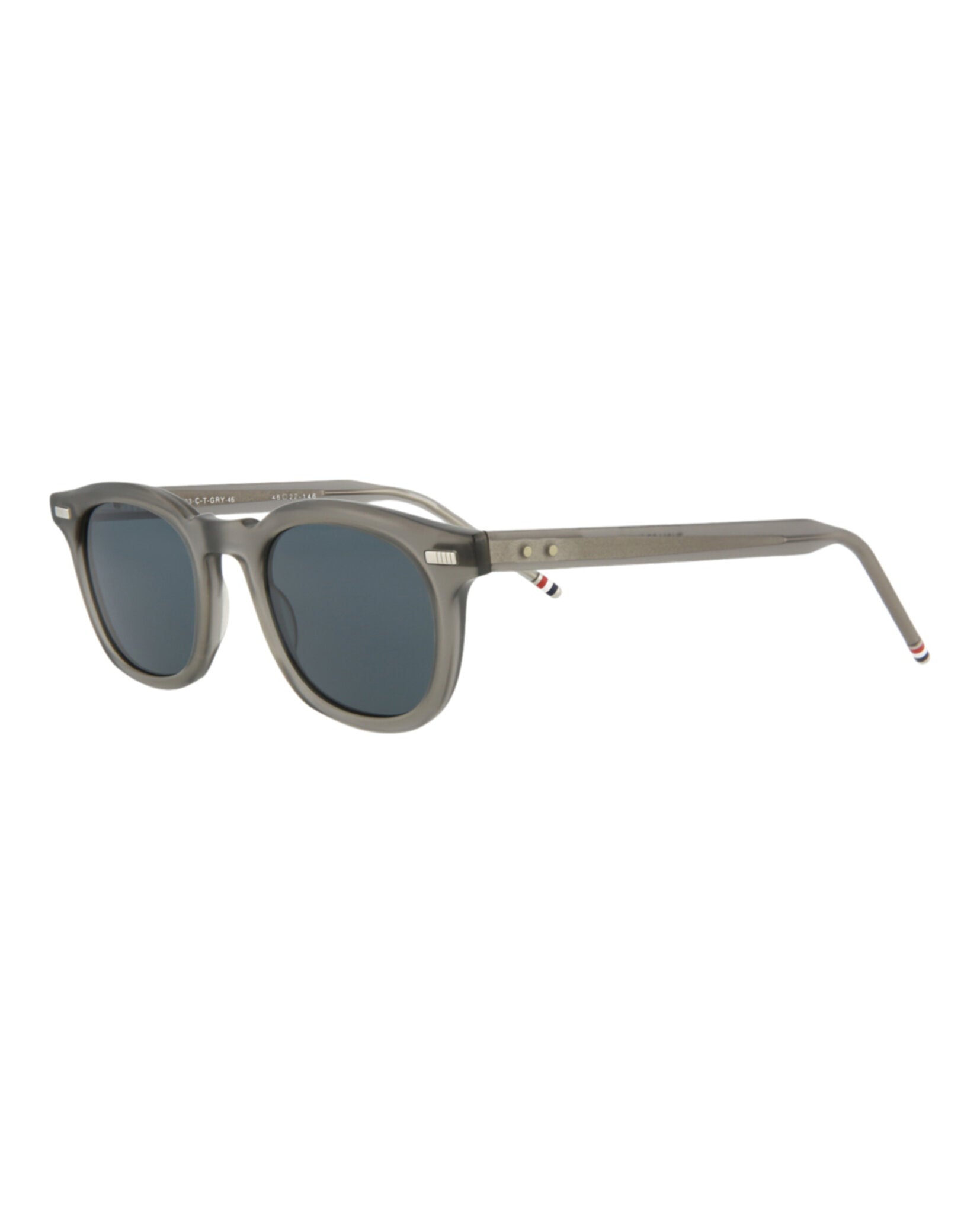 title:Thom Browne Novelty Sunglasses, style # TB403-CTGRY46;color:Grey Grey Grey