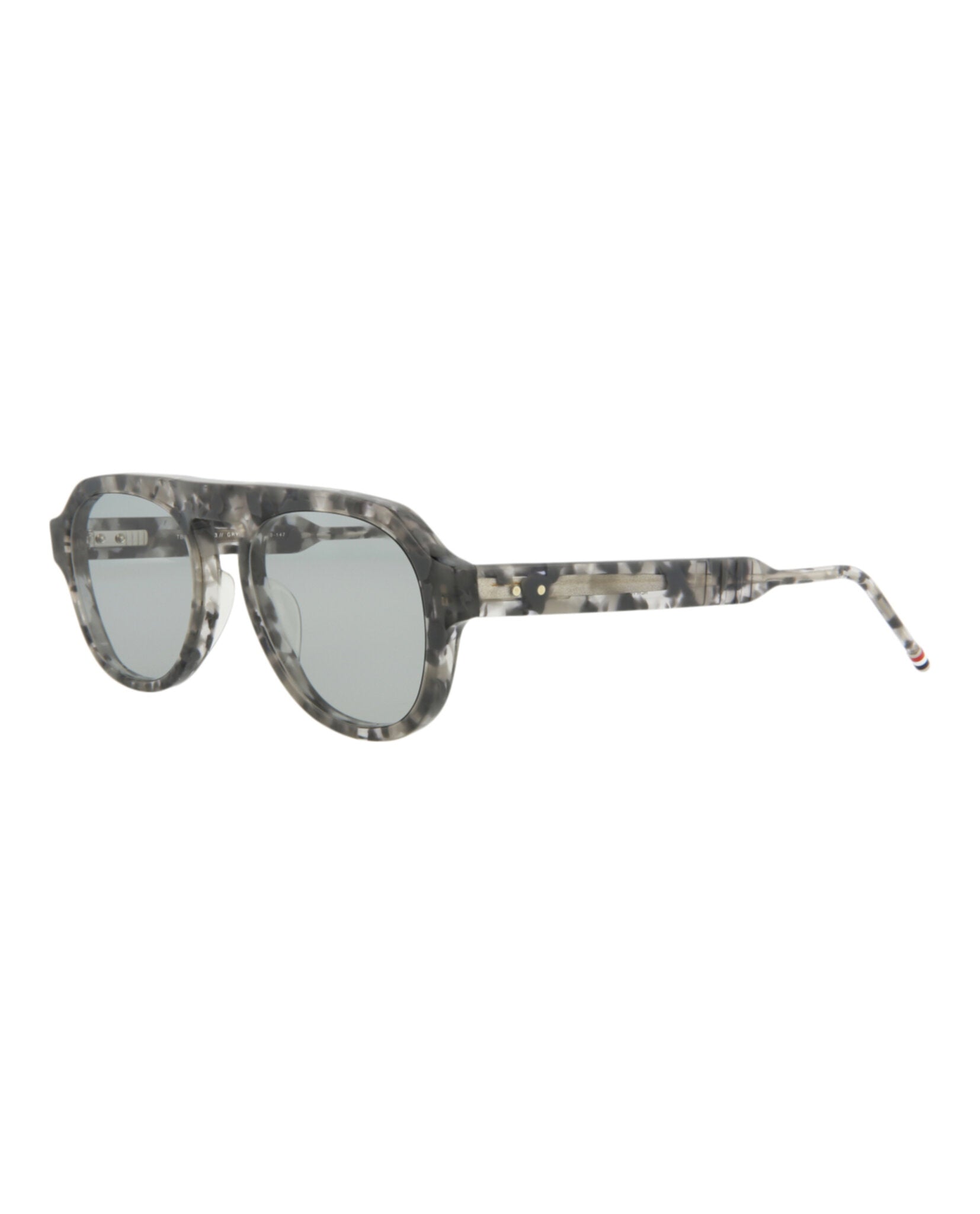 title:Thom Browne Aviator-Style Acetate Sunglasses;color:Grey Tortoise Grey Tortoise Grey