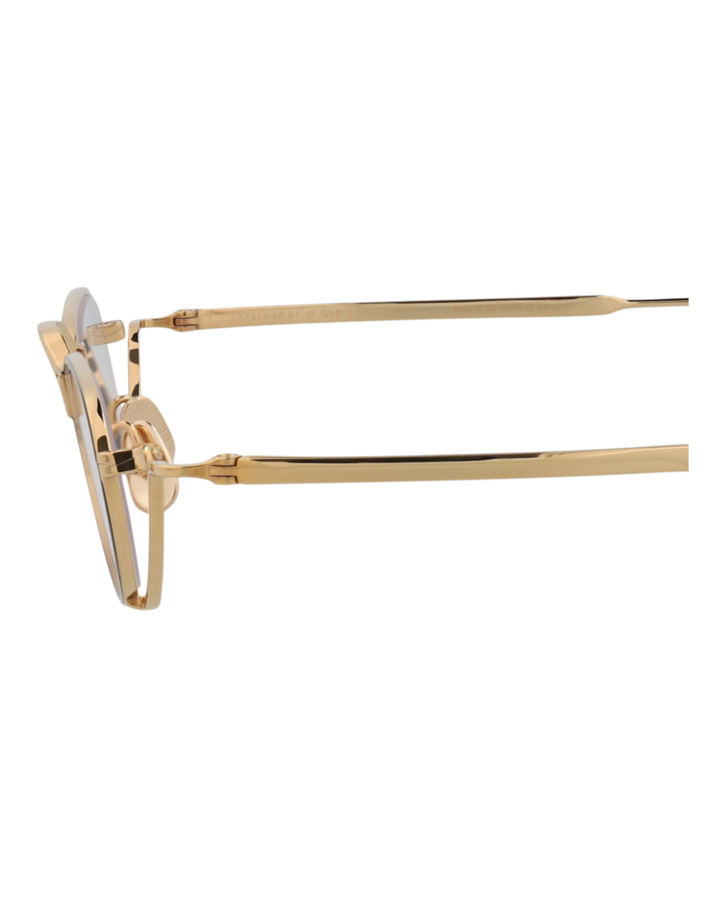 title:Thom Browne Round-Frame Metal Optical Frames;color:Tortoise Gold Transparent