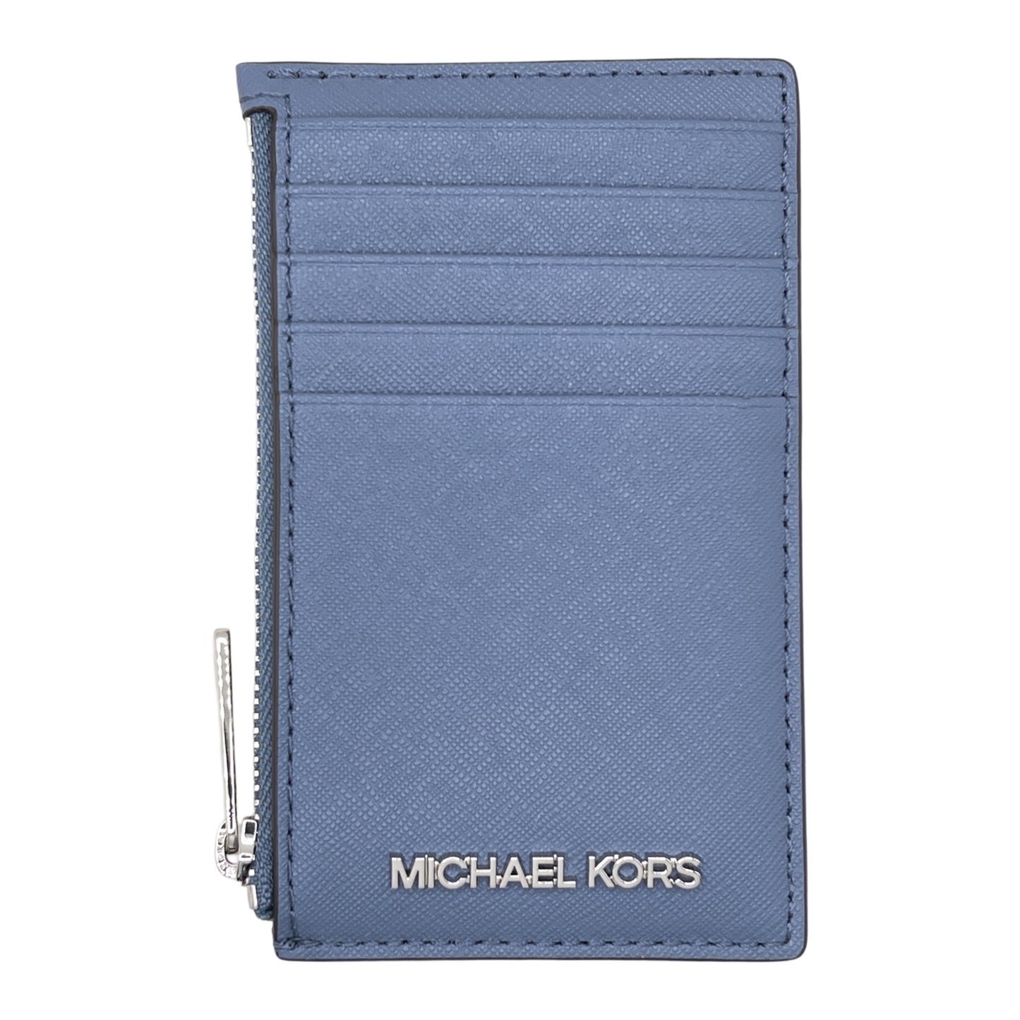 title:Michael Kors Women's Jet Set Travel Medium Top Zip Card Case;color:Denim