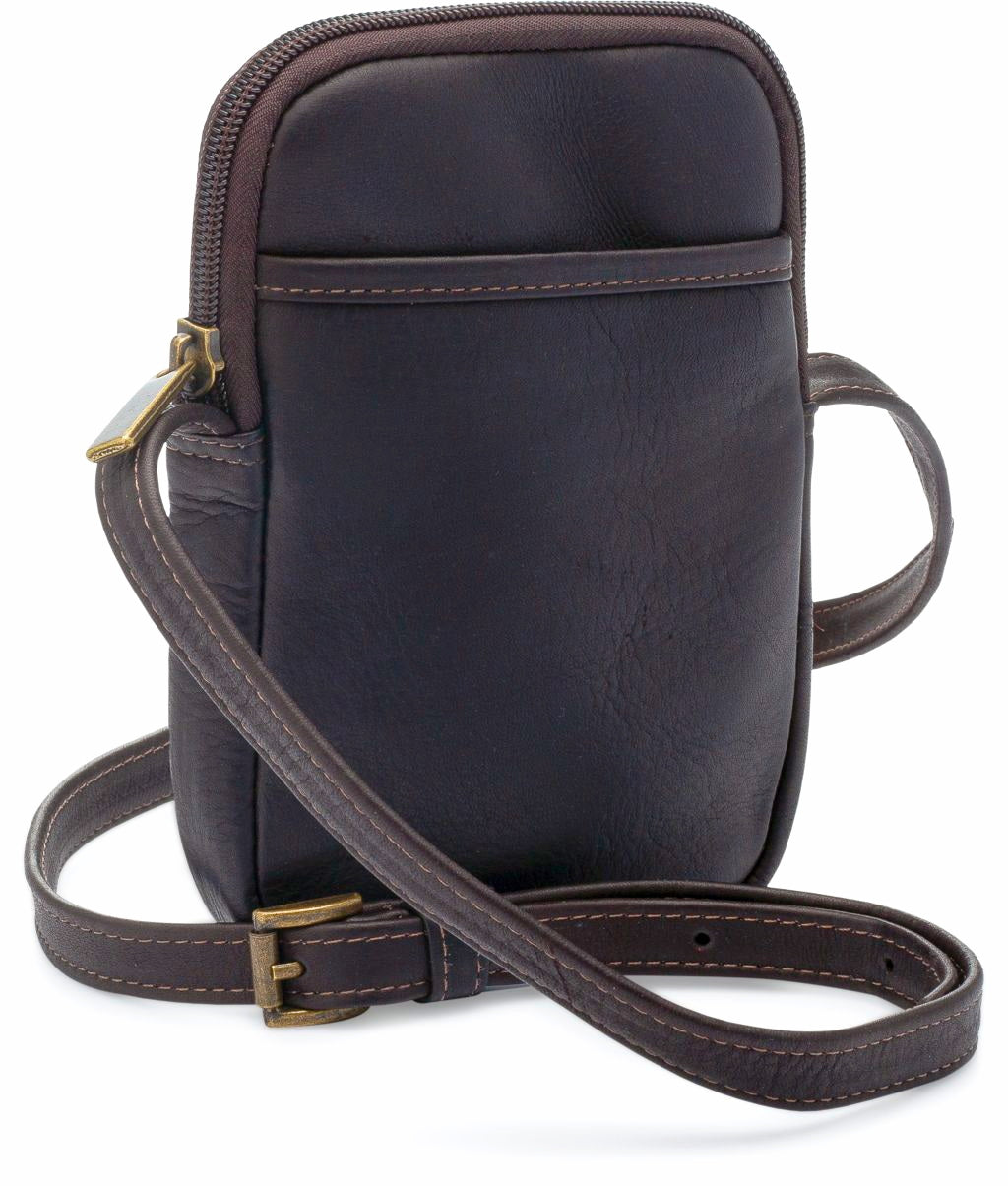 title:Le Donne Leather Cinder Smartphone Crossbody;color:CAFE