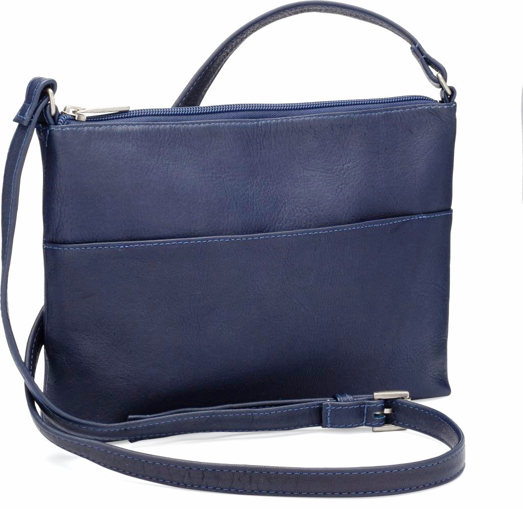 title:Le Donne Leather Mallory Crossbody;color:NAVY