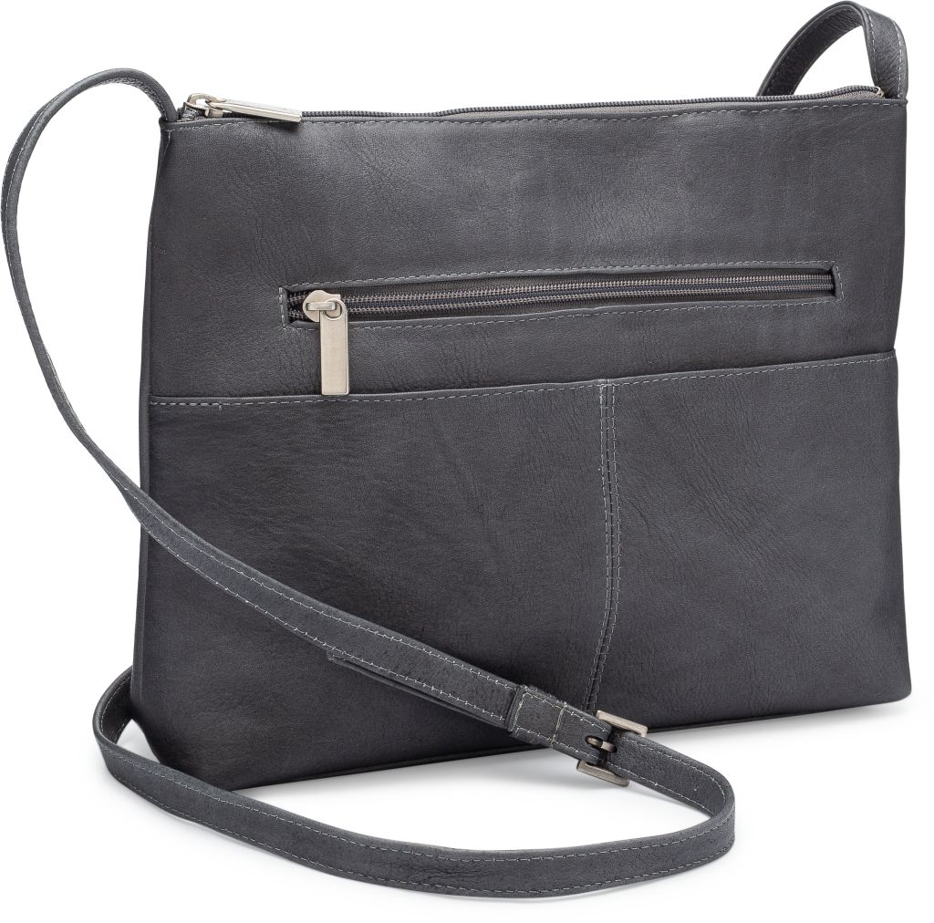 title:Le Donne Leather Birch Bay Crossbody;color:GRAY