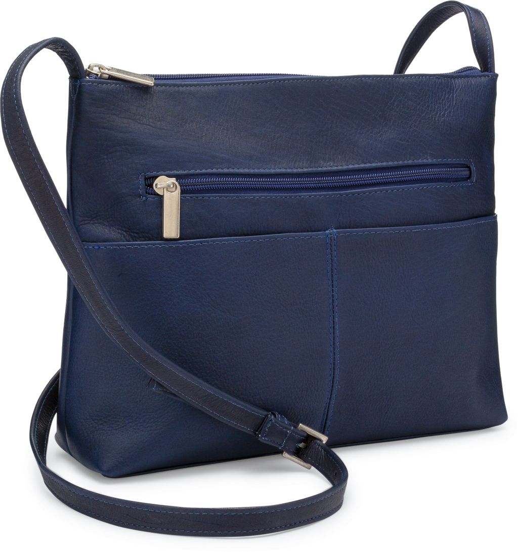 title:Le Donne Leather Birch Bay Crossbody;color:NAVY