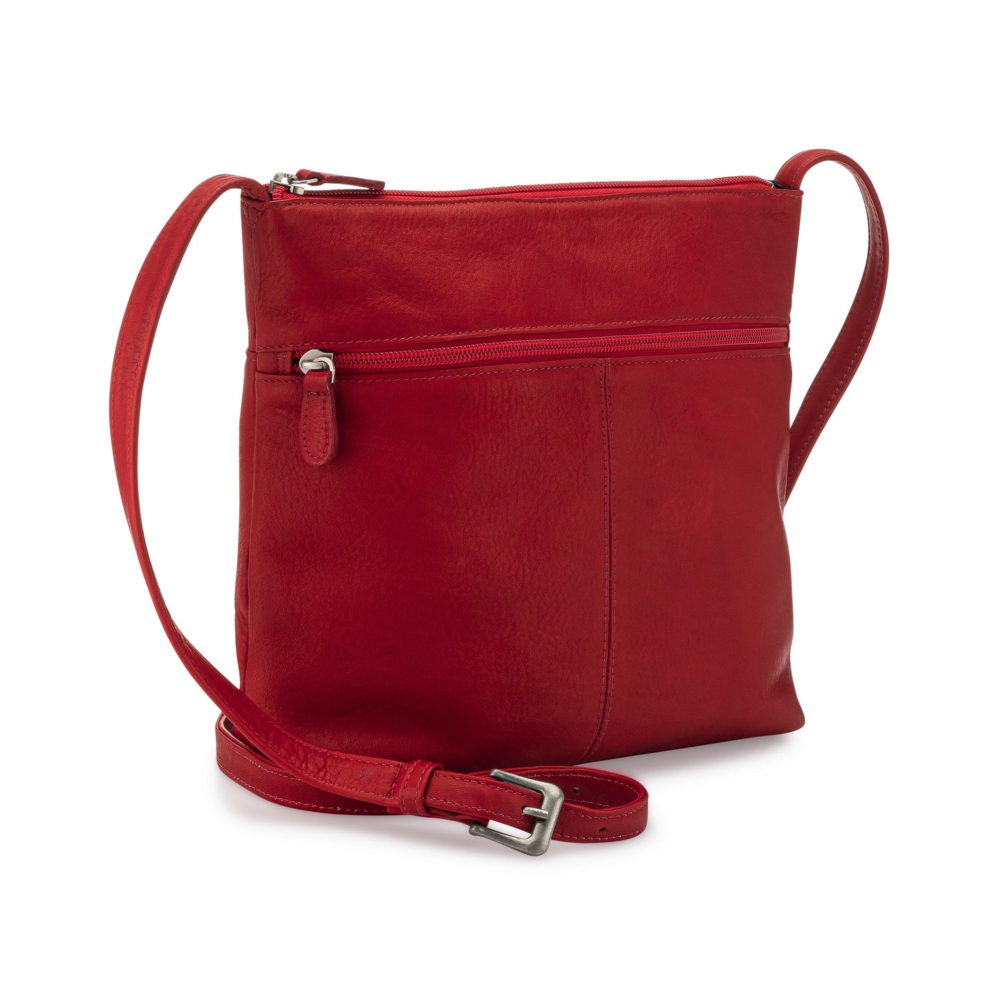 title:Le Donne Leather Sinclair Crossbody;color:RED