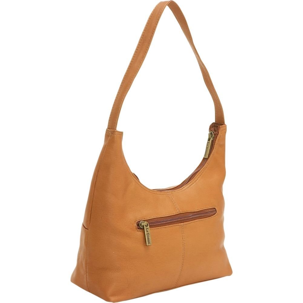 title:Le Donne Leather Top Zip Hobo Handbag;color:CAFE