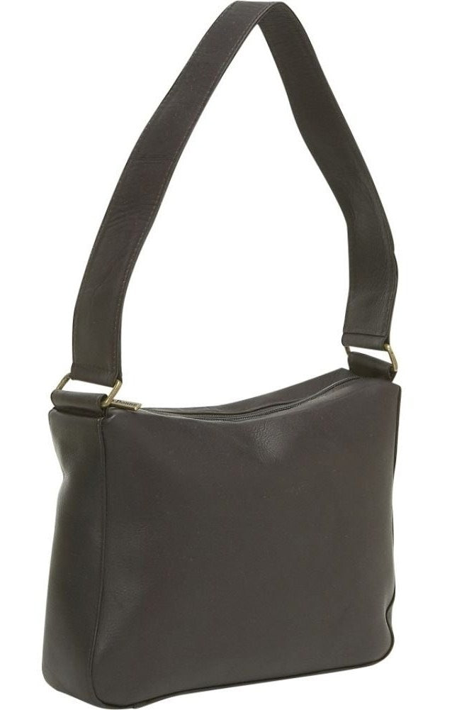 title:Le Donne Leather Top Zip Hobo;color:CAFE