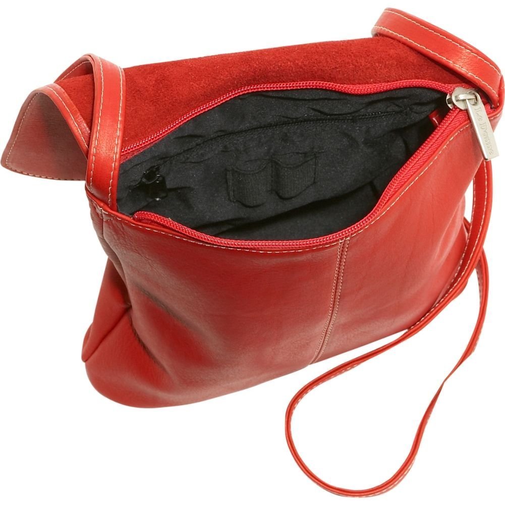 title:Le Donne Leather Simple Flap Over Crossbody Bag;color:CAFE