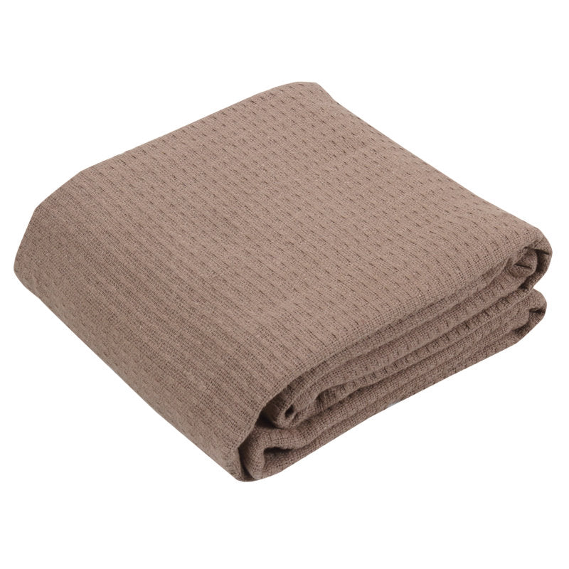 title:100% Cotton Blanket, 108" x 90", Taupe;color:Taupe