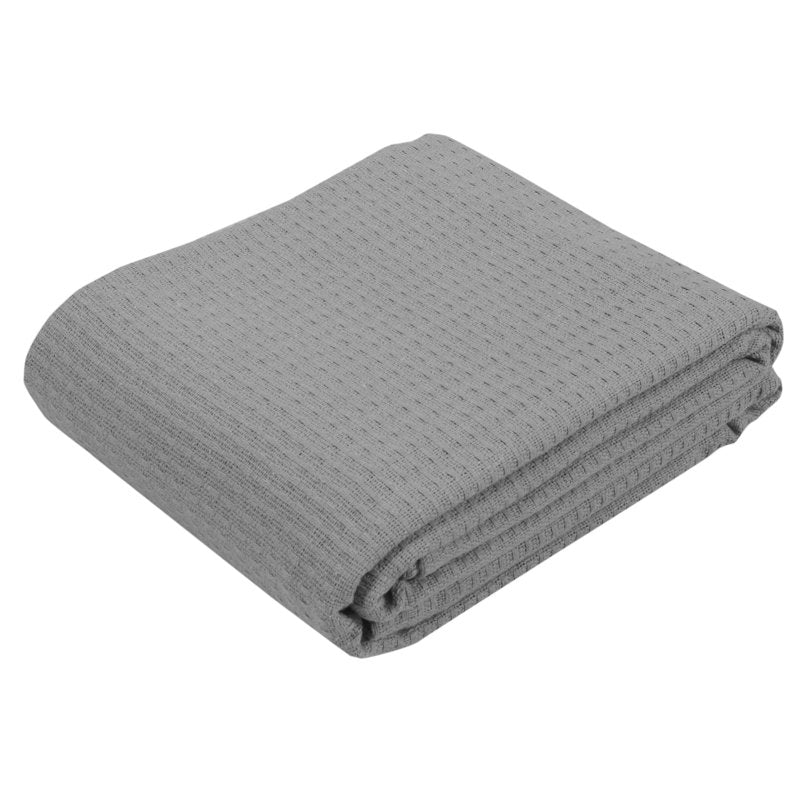 title:100% Cotton Blanket, 108" x 90", Grey;color:Grey