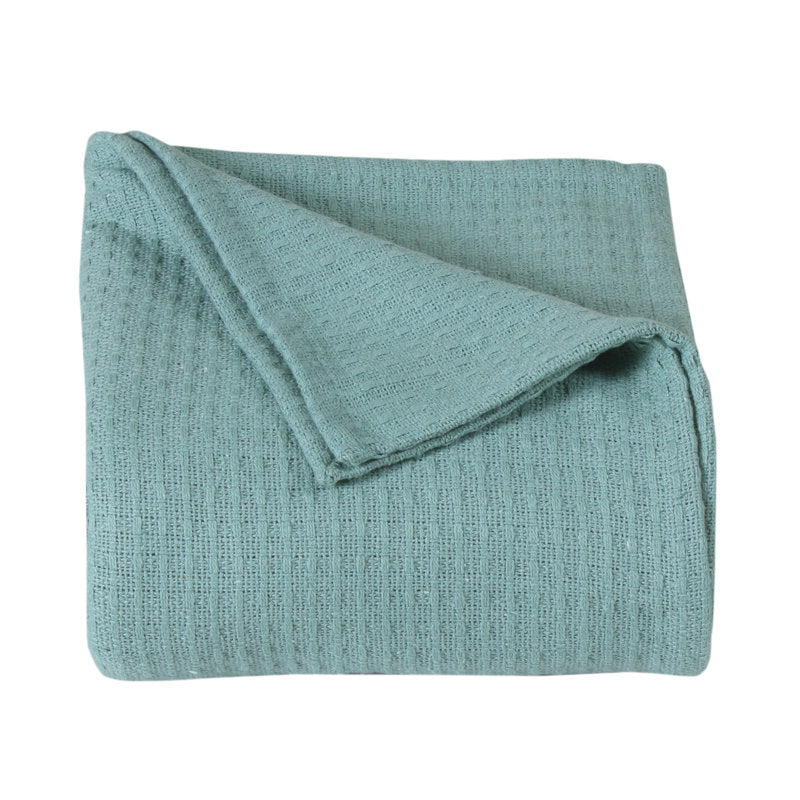 title:100% Cotton Blanket, 108" x 90", Teal;color:Teal