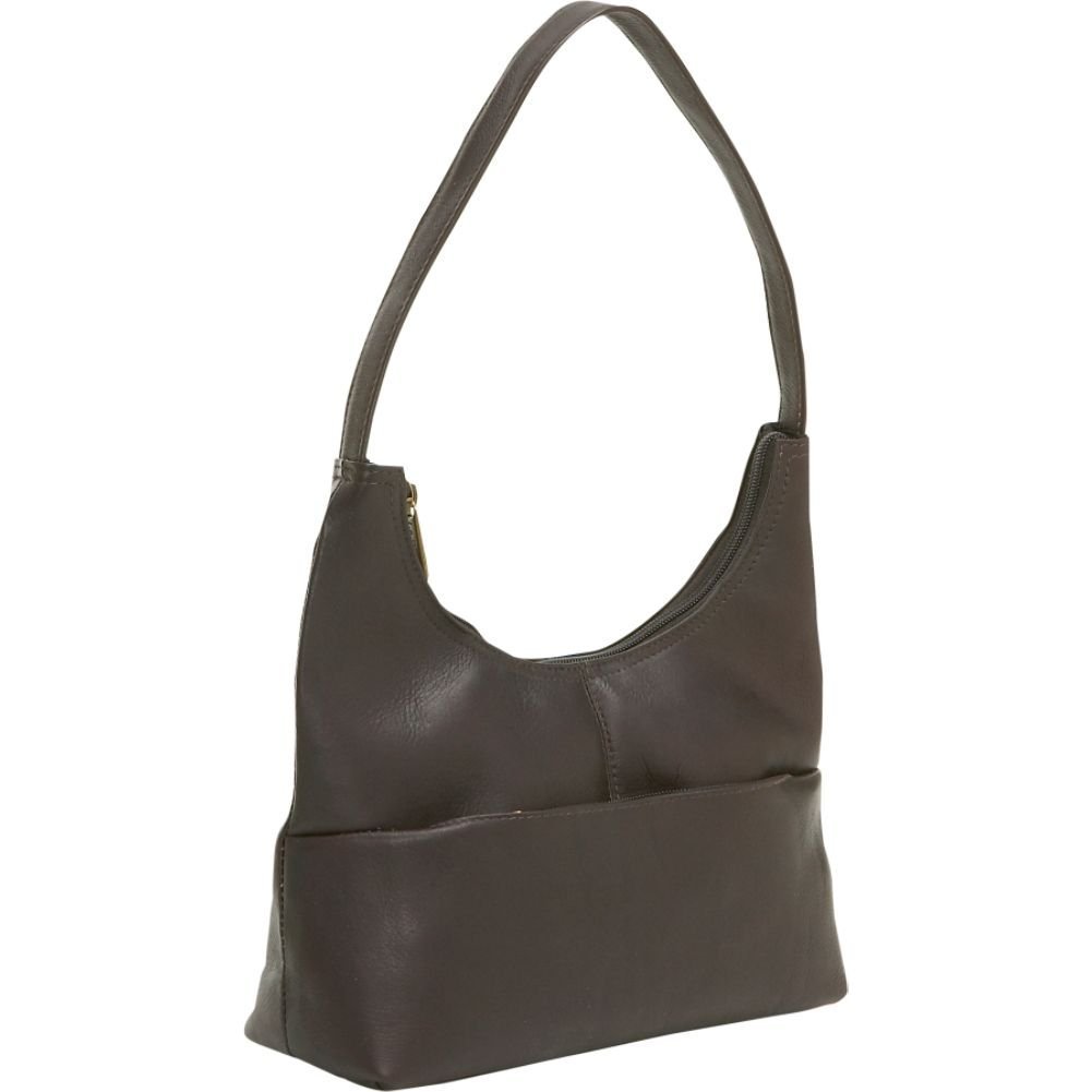 title:Le Donne Leather Top Zip Hobo Handbag;color:CAFE