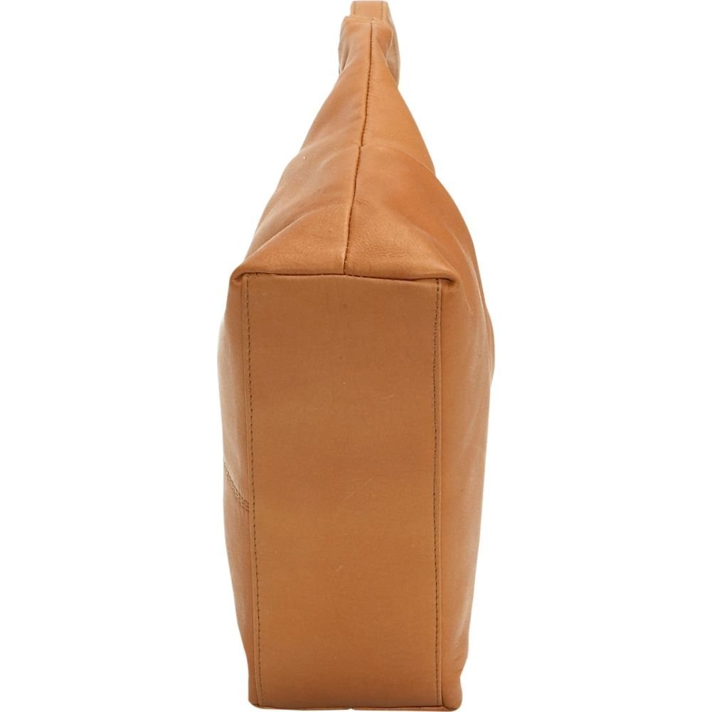 title:Le Donne Leather Top Zip Hobo Handbag;color:TAN