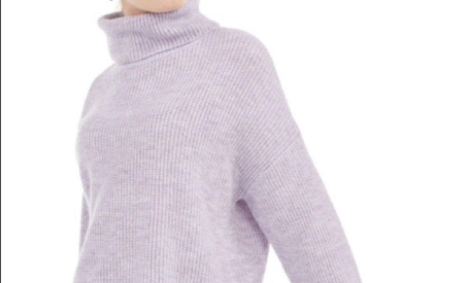 Sun + Moon Women's Boxy Turtleneck Sweater Purple Size Extra Large