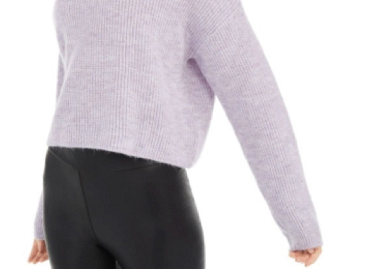 Sun + Moon Women's Boxy Turtleneck Sweater Purple Size Extra Large