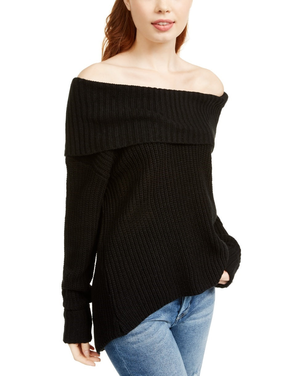 American Rag Juniors' Cowlneck Sweater Black