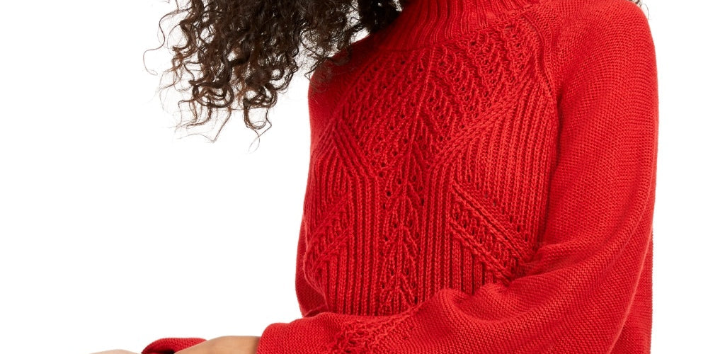 American Rag Junior's Balloon Sleeve Sweater Red