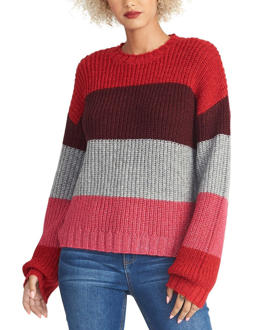 Rachel Roy Women's Colorblocked Sweater Med Pink Size X-Small