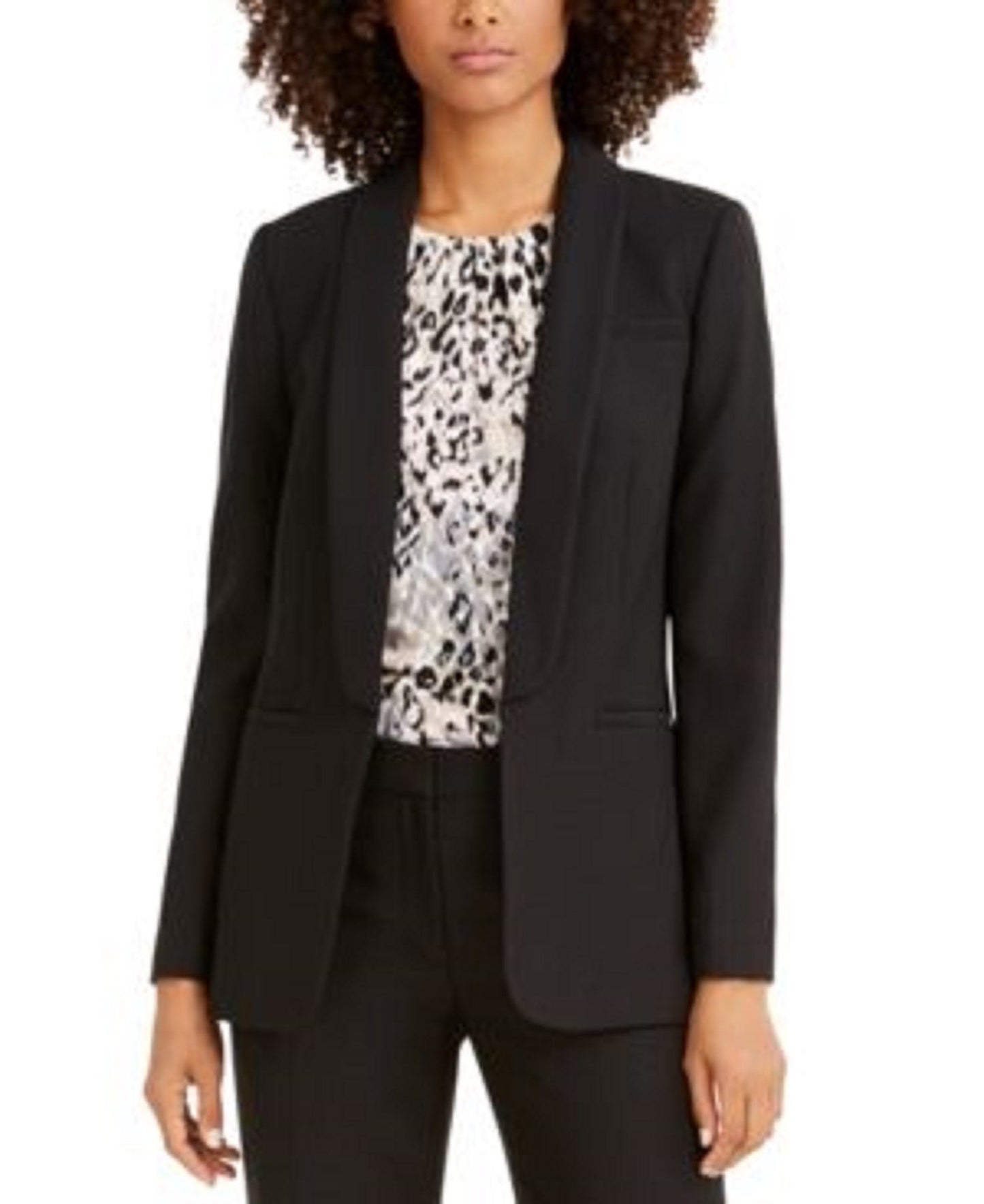 Calvin Klein Women's Parker Twill Blazer Black Size 10