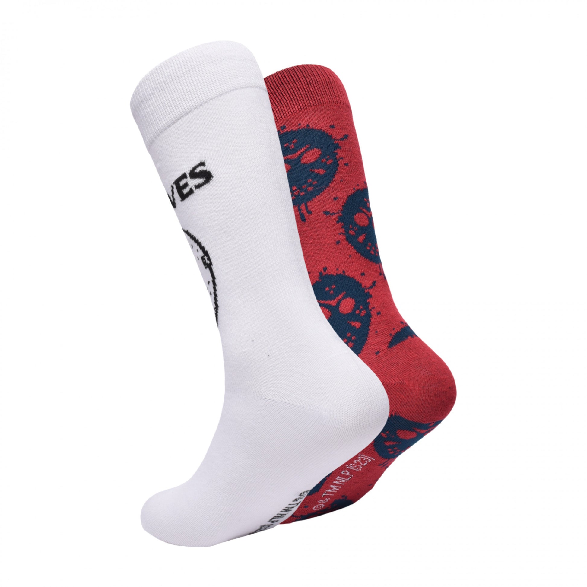 title:Friday The 13th Run and Hide 2-Pairs of Crew Socks;color:Multi-Color