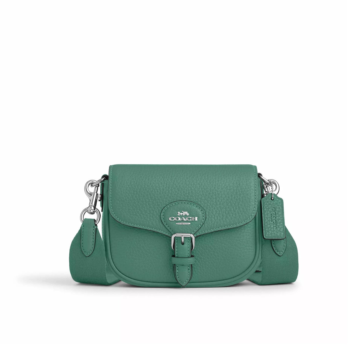 title:Coach Women's Amelia Small Saddle Bag;color:Bright Green