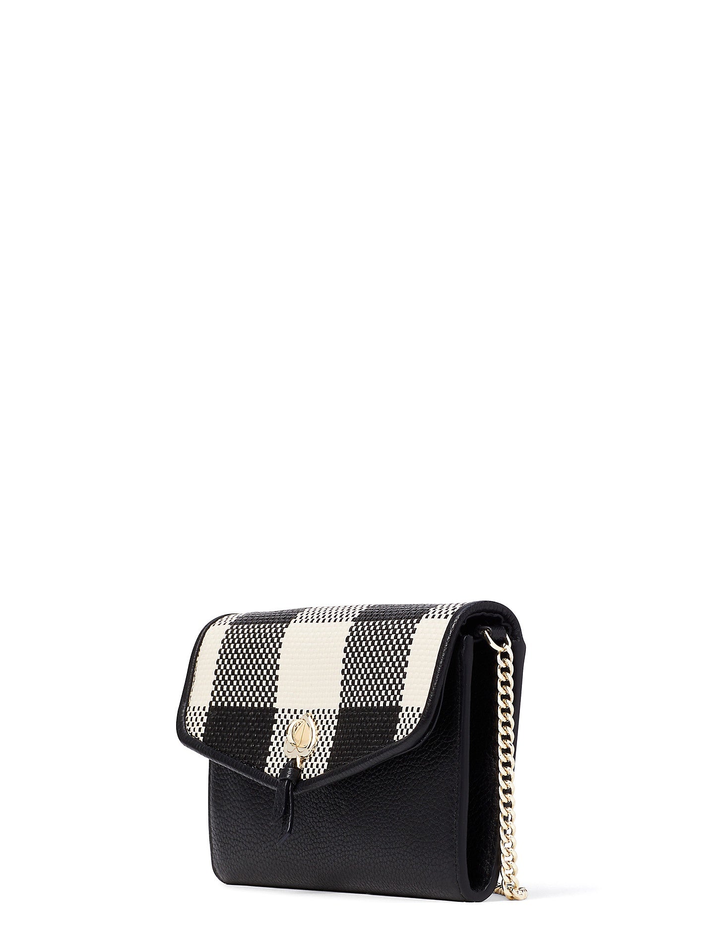 title:Kate Spade Women's Marti Gingham Wallet Crossbody;color:Black Multi