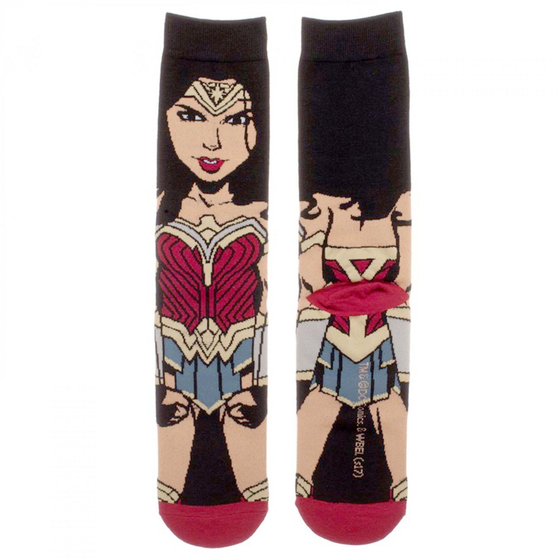 title:Wonder Woman Justice League 360 Character Socks;color:Multi-Color