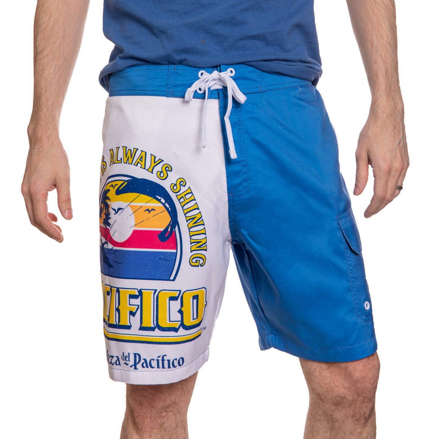 title:Pacifico The Sun is Always Shining Board Shorts;color:Blue