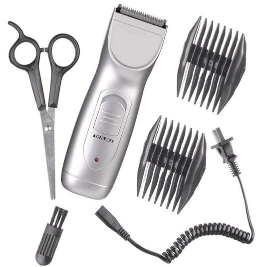 title:VYSN Fine Beard Rechargeable Hair Clipper Set With Accessories;color:Silver