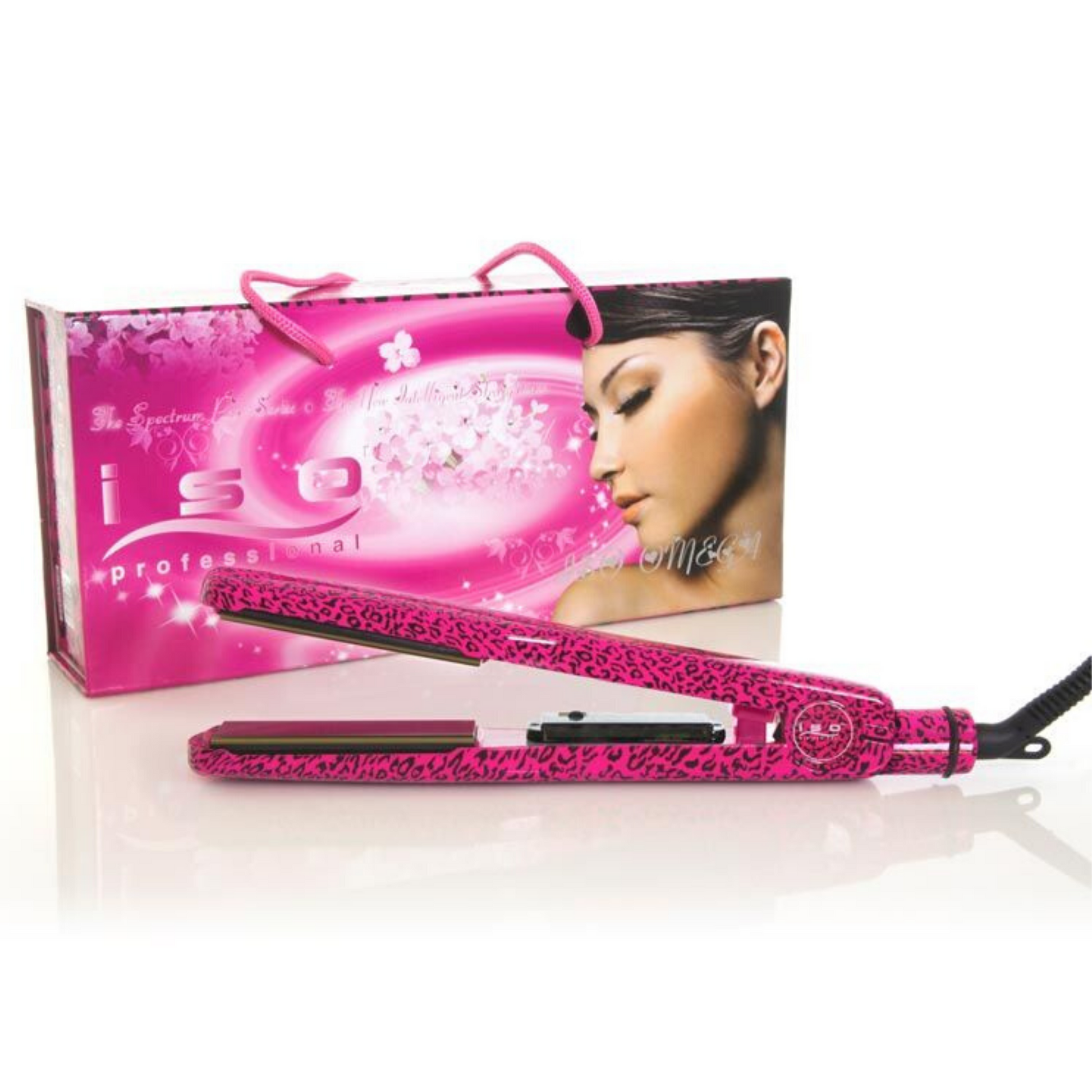 title:Omega Pink Leopard 1.5" Titanium | Flat Iron;color:not applicable