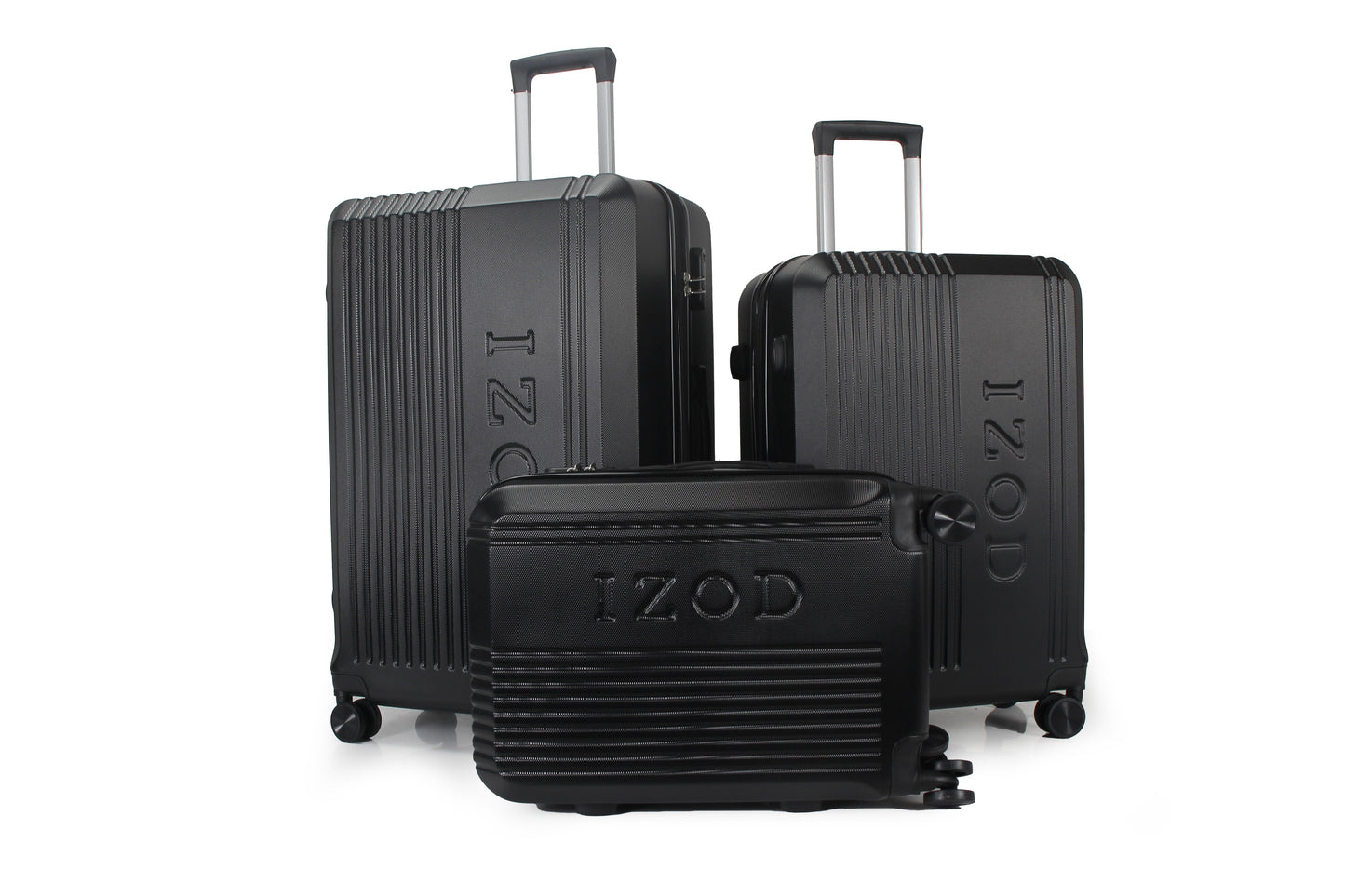 IZOD Zane Expandable ABS Hard shell Lightweight 360 Dual Spinning Wheels Combo Lock 28", 24", 20" 3 Piece Luggage Set