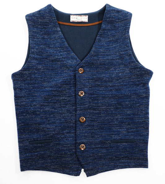 Navy Heather Knit Vest