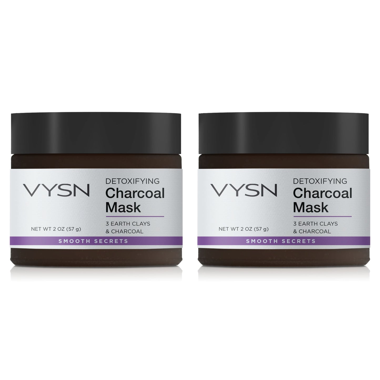 title:VYSN Detoxifying Charcoal Mask - 3 Earth Clays & Charcoal - 2-Pack;color:not applicable