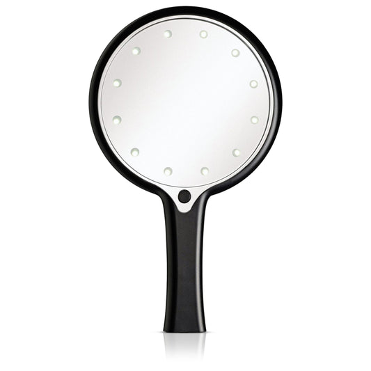 title:VYSN 12 LED Lighted Hand Held Cosmetic Mirror;color:Black