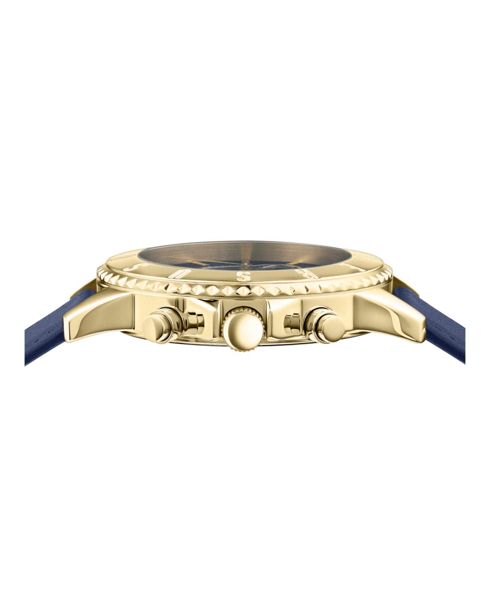 title:Tokyo Chronograph Watch;color:Gold & navy